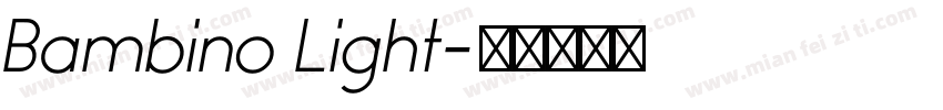 Bambino Light字体转换